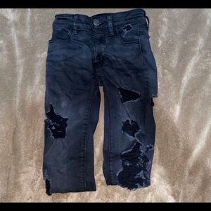 American Eagle High Rise Black Ripped Jeans